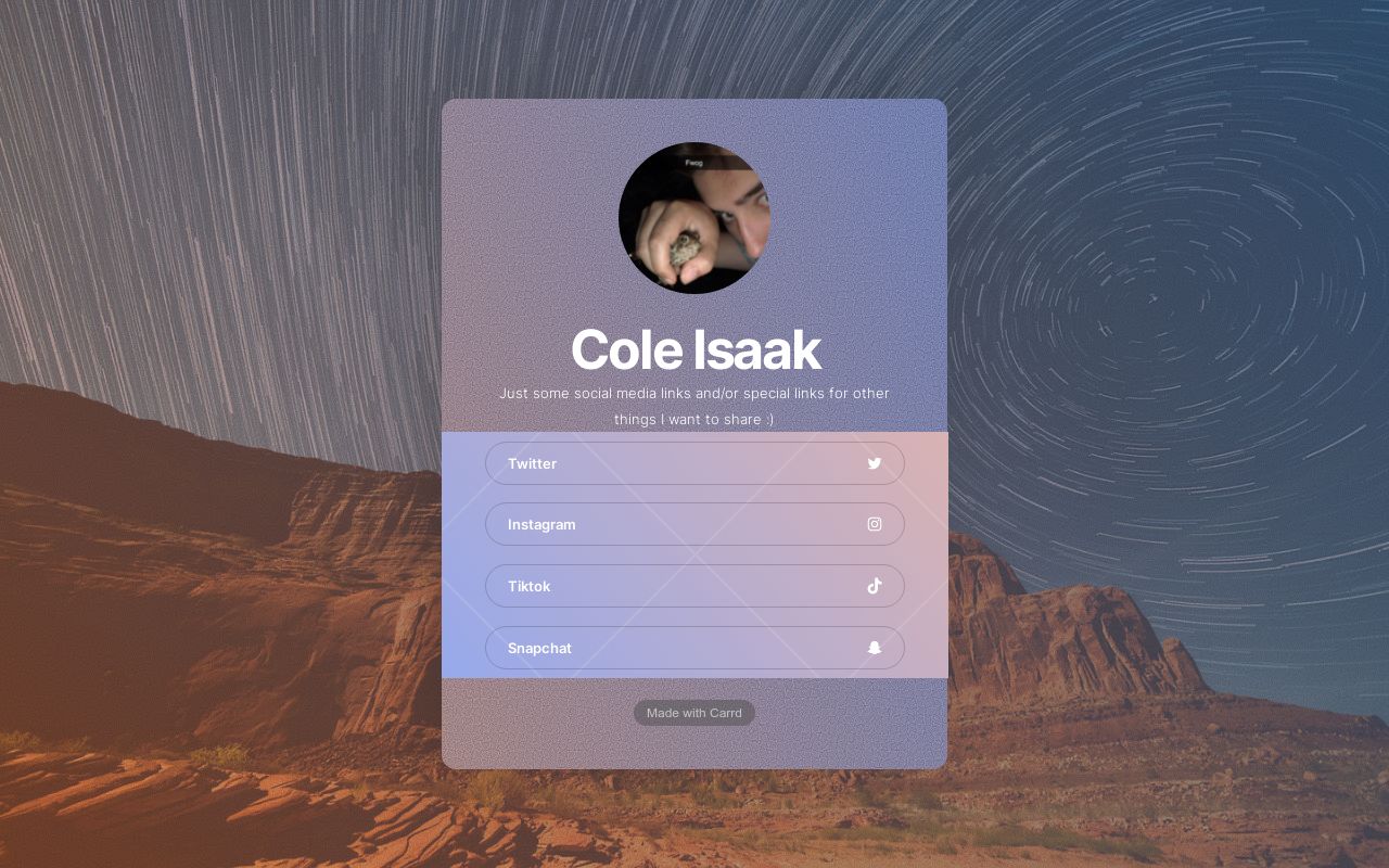 Carrd profile picture for @cole